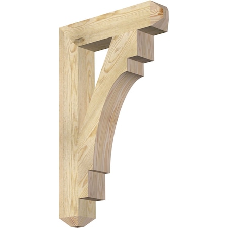 Ekena Millwork Merced Craftsman Rough Sawn Bracket, Douglas Fir, 4"W x 20"D x 32"H BKT04X20X32MRC04RDF